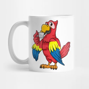 Parrot with cup of coffee Mug